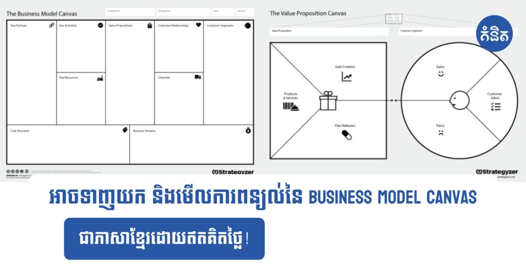 អាចទាញយក និងមើលការពន្យល់នៃ Business Model Canvas